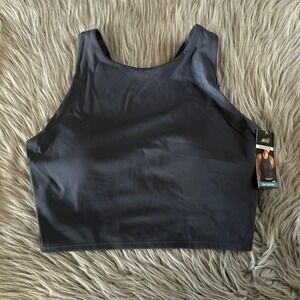 Avia Wireless Crop Sports Bra Womens Size Large (D-DD) Gray Moisture Wicking